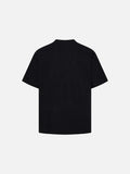 DAXUEN Black short-sleeved t-shirt with distressed graphic design