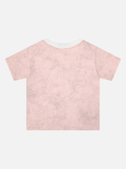 DAXUEN Distressed graphic short-sleeve t-shirt with star graphics