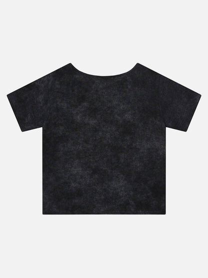 DAXUEN Distressed graphic short-sleeve t-shirt with star graphics