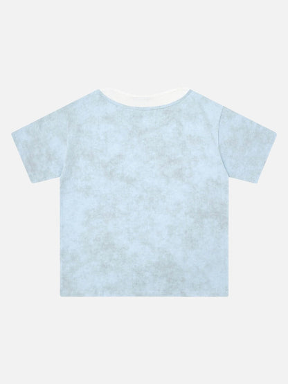 DAXUEN Distressed graphic short-sleeve t-shirt with star graphics