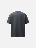 DAXUEN Distressed graphic T-shirt with raw-cut edges