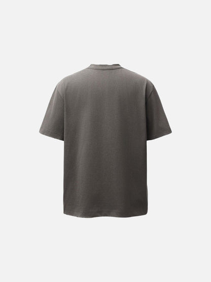 DAXUEN Distressed graphic T-shirt with raw-cut edges
