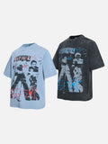 DAXUEN Distressed graphic short-sleeve t-shirt