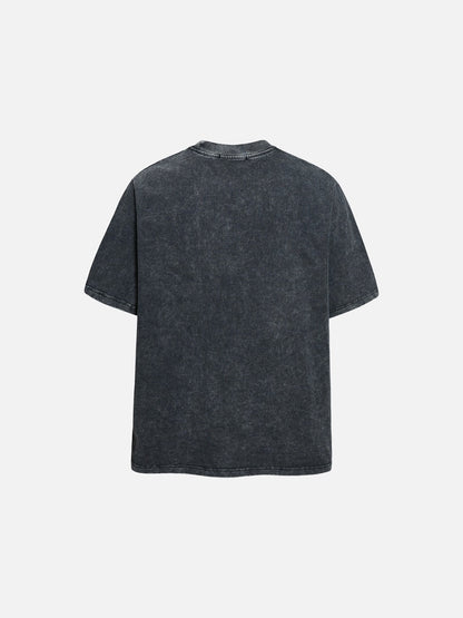 DAXUEN Distressed graphic short-sleeve t-shirt