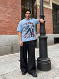 DAXUEN Distressed graphic short-sleeve t-shirt — model photo