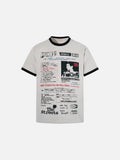 DAXUEN Distressed graphic t-shirt with waffle knit fabric