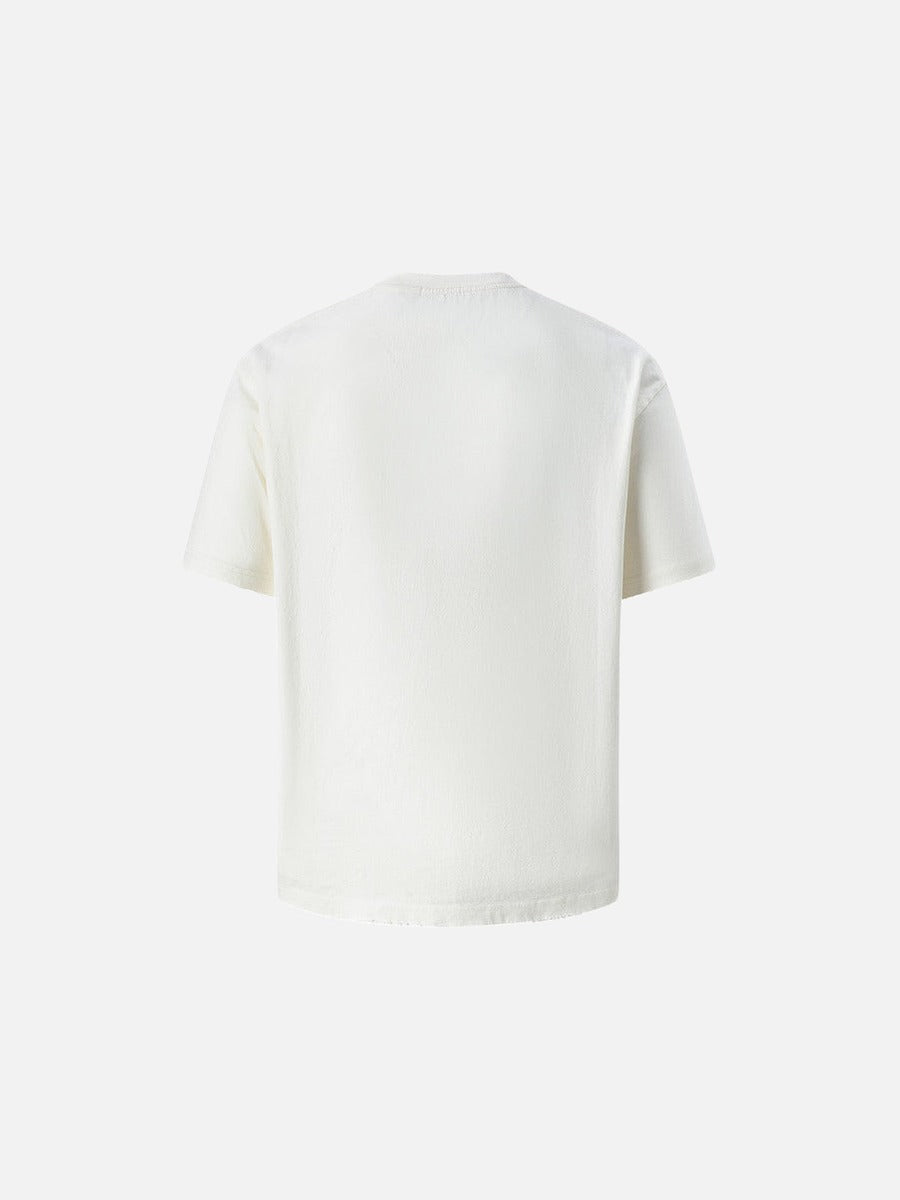 DAXUEN Distressed short-sleeved graphic T-shirt