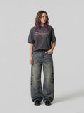 DAXUEN Distressed graphic short sleeve t-shirt — model photo