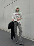 DAXUEN Distressed graphic print short-sleeve t-shirt — model photo