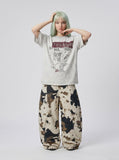 DAXUEN Distressed graphic print short-sleeve t-shirt — model photo