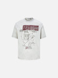 DAXUEN Distressed graphic print short-sleeve t-shirt