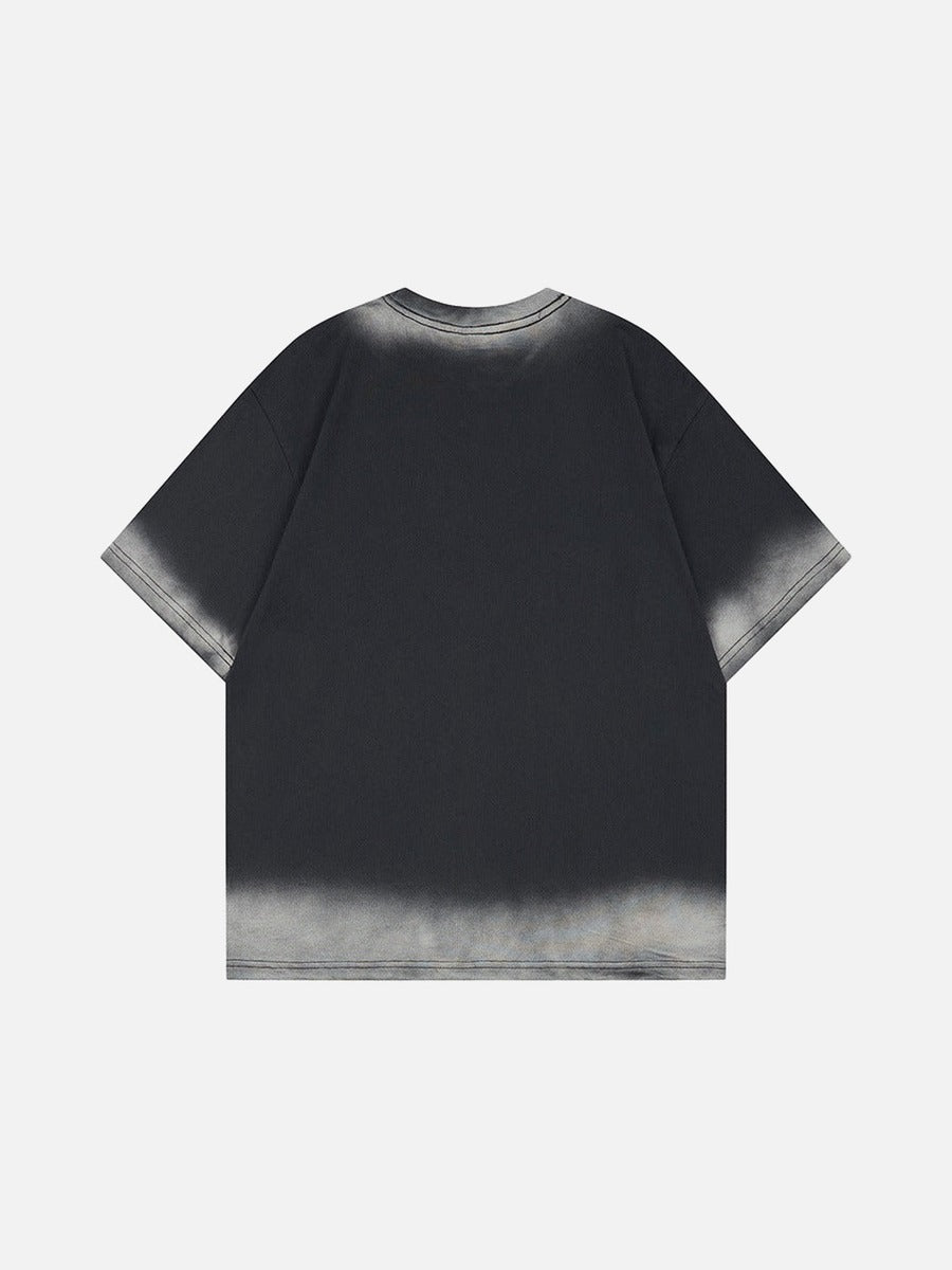 DAXUEN Distressed oversized short-sleeved graphic T-shirt