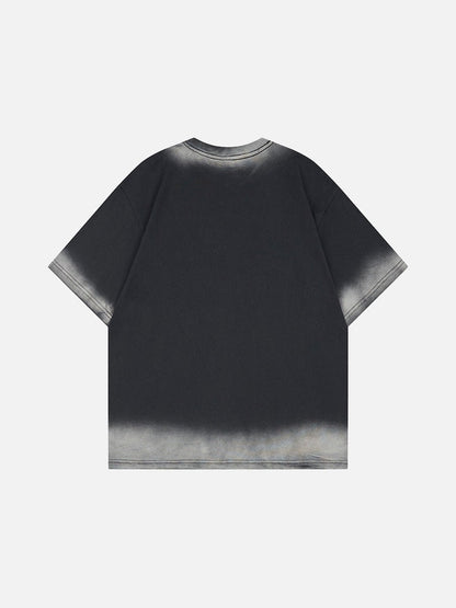 DAXUEN Distressed oversized short-sleeved graphic T-shirt