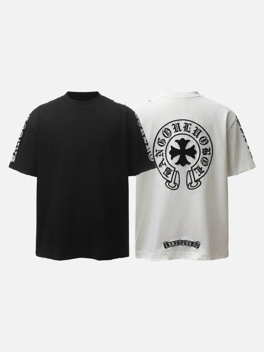 DAXUEN Distressed short-sleeved graphic t-shirt