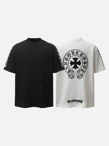 DAXUEN Distressed short-sleeved graphic t-shirt