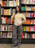 DAXUEN Short-sleeved crew-neck t-shirt with graphic print — model photo