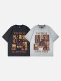 DAXUEN Distressed graphic t-shirt with vintage design