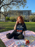 DAXUEN Oversized distressed graphic tie-dye short-sleeve T-shirt — model photo