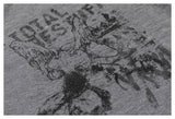 DAXUEN grey distressed abstract graphic knit sweater