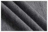 DAXUEN grey distressed abstract graphic knit sweater