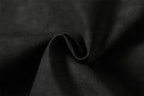 DAXUEN dark grey distressed faux suede hooded bomber jacket