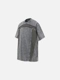 DAXUEN Distressed grey short sleeve t-shirt with darker panels