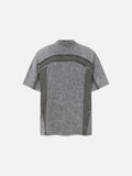 DAXUEN Distressed grey short sleeve t-shirt with darker panels