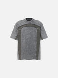 DAXUEN Distressed grey short sleeve t-shirt with darker panels