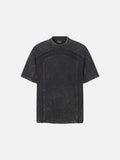 DAXUEN Distressed grey short sleeve t-shirt with darker panels