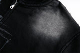 DAXUEN washed black oversized distressed spider graphic hoodie