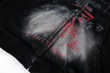 DAXUEN washed black oversized distressed spider graphic hoodie