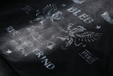 DAXUEN washed black oversized distressed spider graphic hoodie