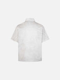 DAXUEN Distressed grunge graphic button-up shirt