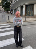 Distressed Heart Graphic Oversized Hoodie