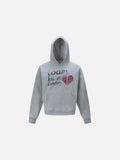 Distressed Heart Graphic Oversized Hoodie