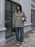 DAXUEN Distressed indigo relaxed-fit straight-leg jeans