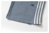 DAXUEN charcoal and light blue distressed wide-leg pants