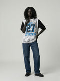 DAXUEN Distressed leopard print layered set with t-shirt and vest — model photo