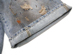 DAXUEN light blue distressed denim utility shorts