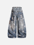 Distressed Light Blue Denim Jeans