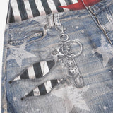 Distressed Light Blue Denim