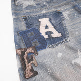Distressed Light Blue Denim