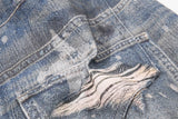 Distressed Light Blue Denim Jeans