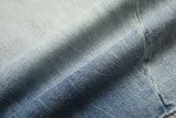 DAXUEN medium blue distressed wide-leg denim culottes