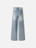 DAXUEN light blue distressed wide-leg denim jeans