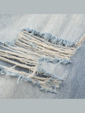DAXUEN light blue distressed wide-leg denim jeans