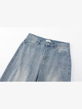 DAXUEN light blue distressed wide-leg denim jeans