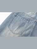 DAXUEN light blue distressed wide-leg denim jeans