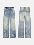 DAXUEN light blue distressed wide-leg denim jeans