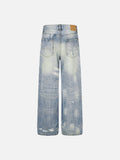 DAXUEN light blue distressed wide-leg denim jeans